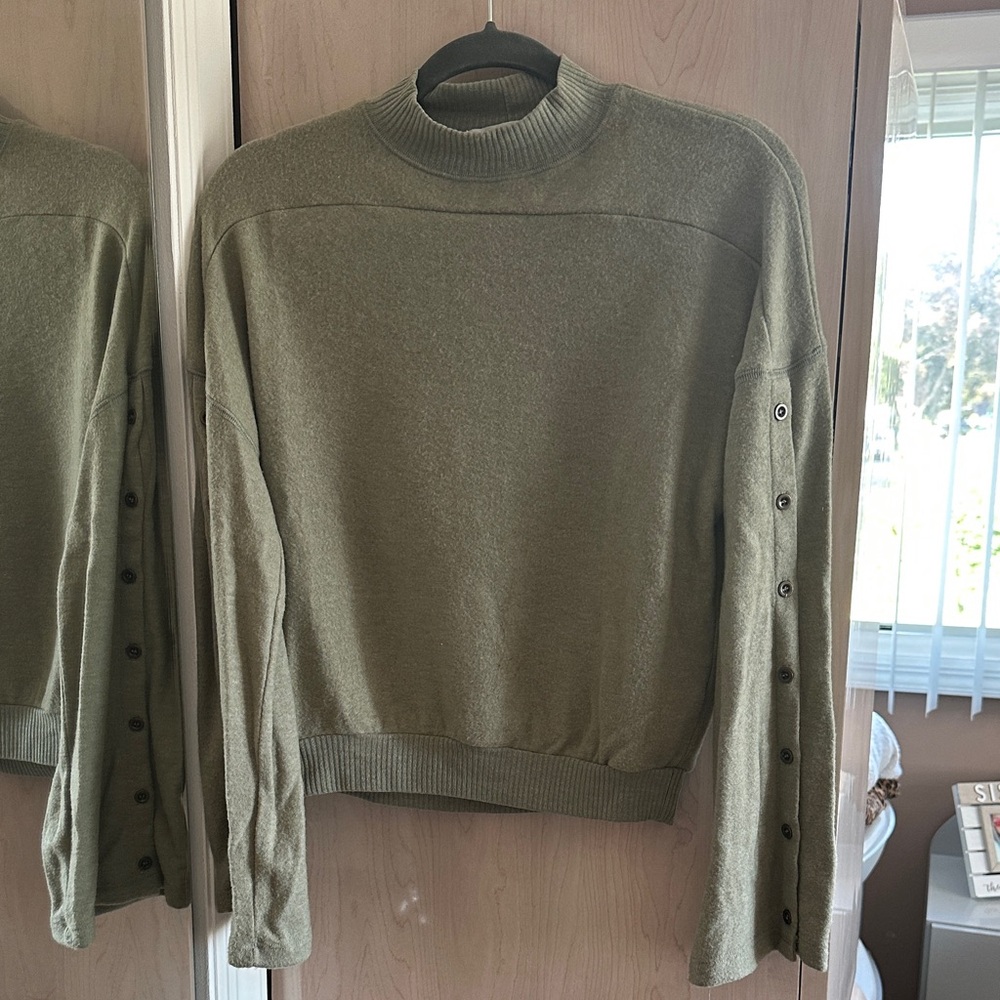 Project Social T Olive Green Turtleneck Sweater